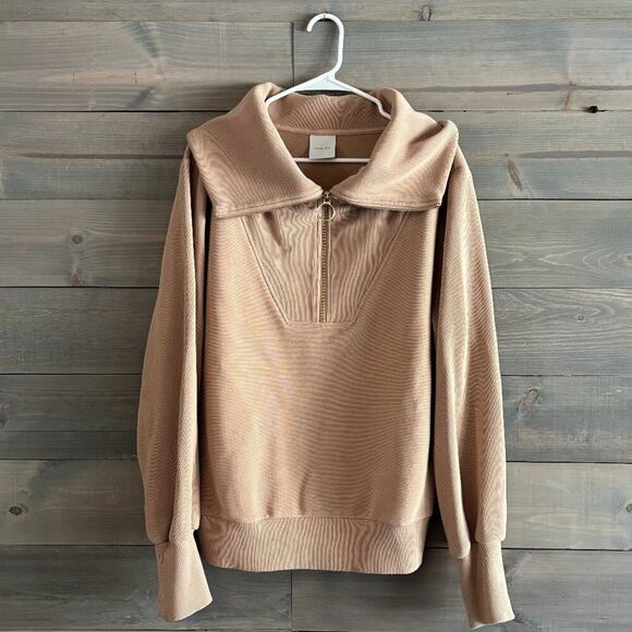 VARLEY | Women's Vine Half-Zip Pullover Tan Size XL - Picture 2 of 7